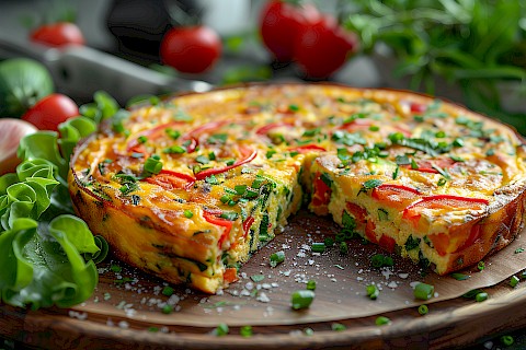 Frittata di verdure con peperoni